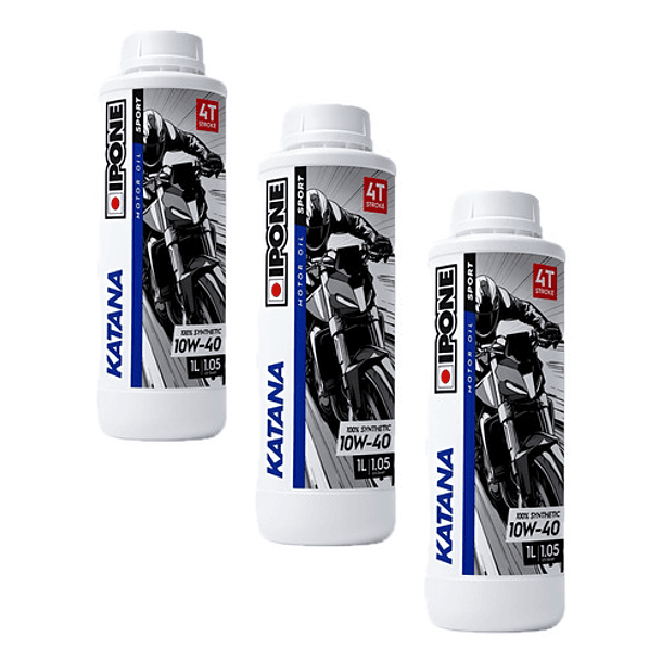 Aceite Ipone Katana Sport 10w40 Full Sintético X3 Unidades