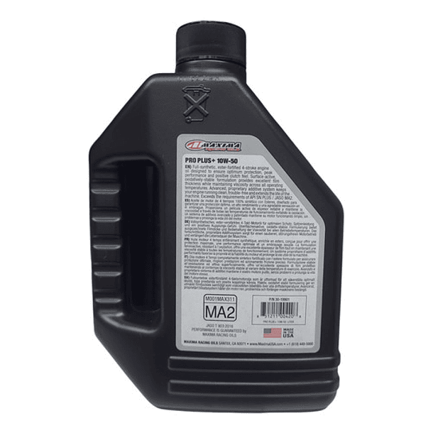 Aceite 100% Sintetico Pro Plus+ 10w-50 Maxima 3