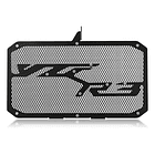 Protector Radiador Cubre Yamaha R3 R3a R 3 A Base Negra 2