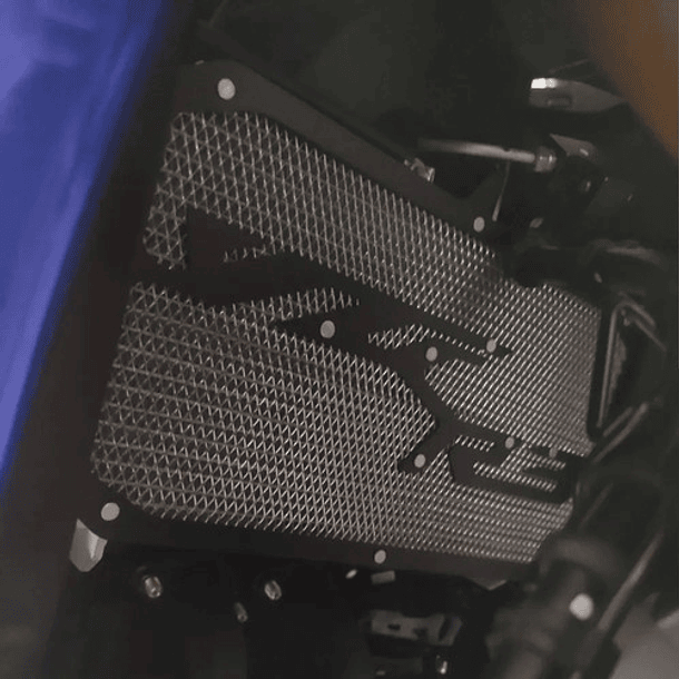 Protector Radiador Cubre Yamaha R3 R3a R 3 A Base Negra 3