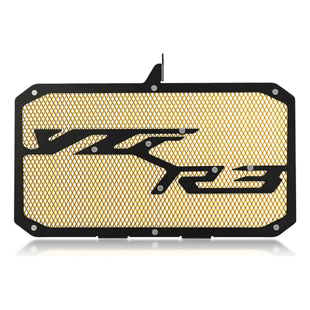 Protector Radiador Cubre Yamaha R3 R3a R 3 A Base Negra 5