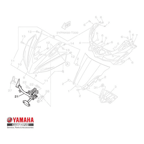 Soporte Foco Faro Araña Yamaha Yzf R3 (no R3a) Original 7