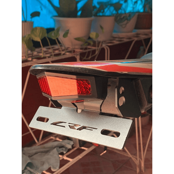 Foco Integrado + Soporte Patente Elimina Cola Honda Crf 250l 6