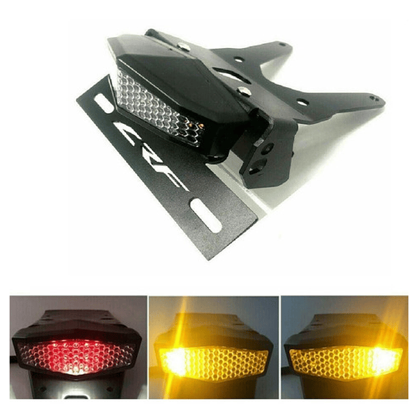 Foco Integrado + Soporte Patente Elimina Cola Honda Crf 250l 8