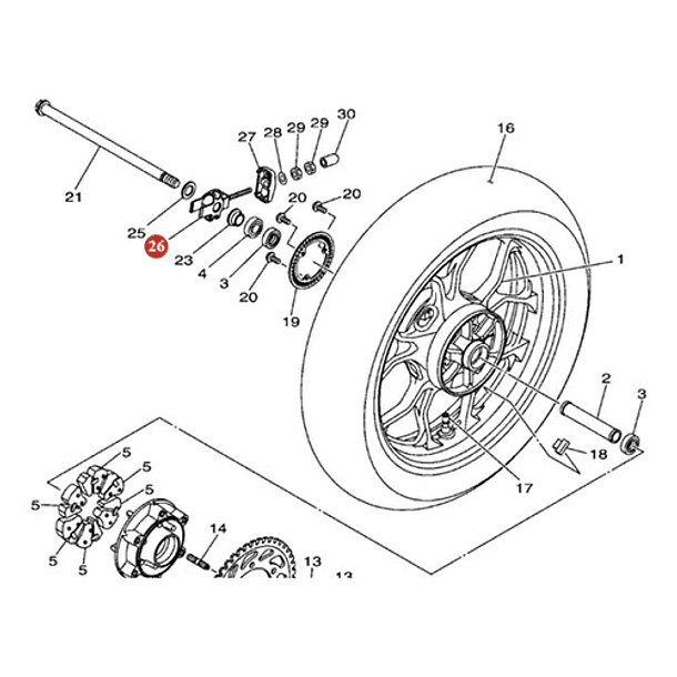 Tensor Tirador Cadena Transmisión Yamaha Mt03 R3 A Original 3
