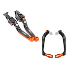 Set Manillas Palancas + Protector Ktm Rc 200 250 390 Logo 2