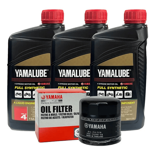 Kit Mantención 10w40 Full Sintético Yamaha Mt03 R3 Mt07 Xj6 1