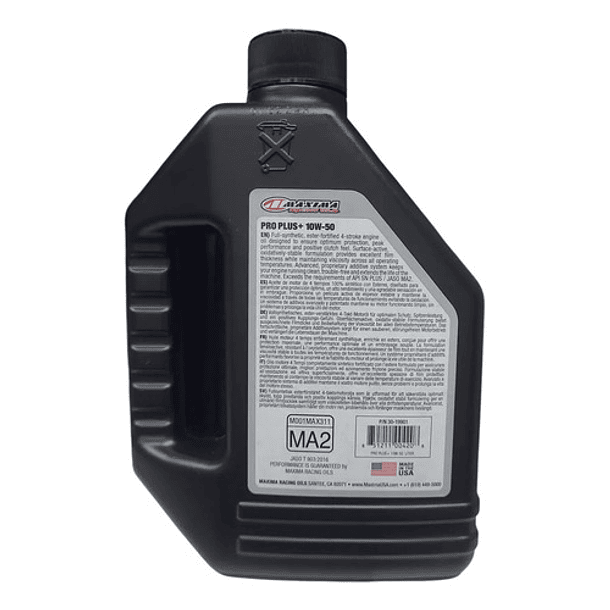 Aceite 10w50 Full Sintetico Pro Plus Maxima 4t 1 L 3