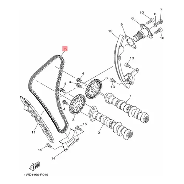 Cadena Distribución Yamaha R6 2013-2020 Original 3