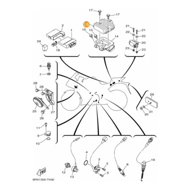 Rectificador Regulador Yamaha Mt03 Mt03a R3 R3a Original 3