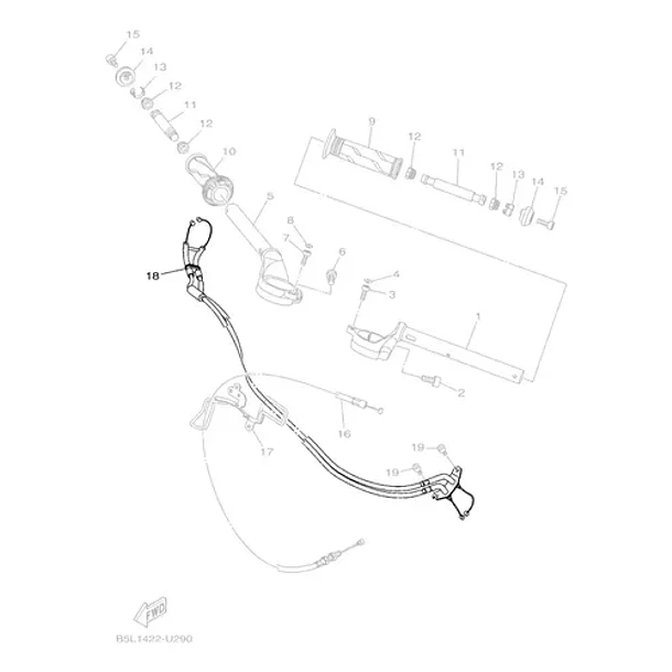 Cable Piola De Acelerador Yamaha R3a Original