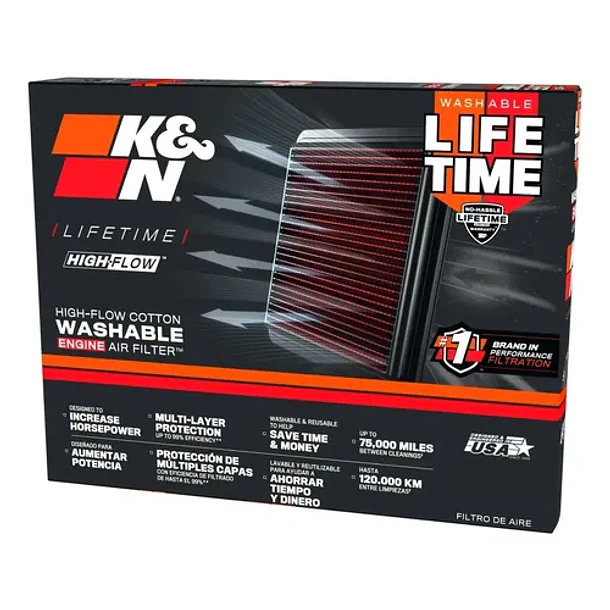 Filtro Aire K&n Alto Flujo Lavable Yamaha Mt03 R3 Original 5