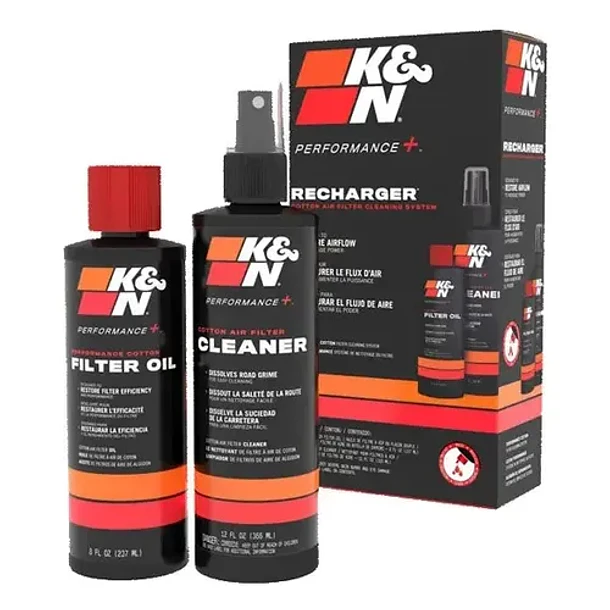 Kit Limpiador Y Aceite K&n Recharger Filtro Aire Alto Flujo