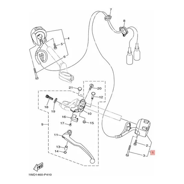 Comando Izquierdo Luces Yamaha R3 (no R3a) Original 7