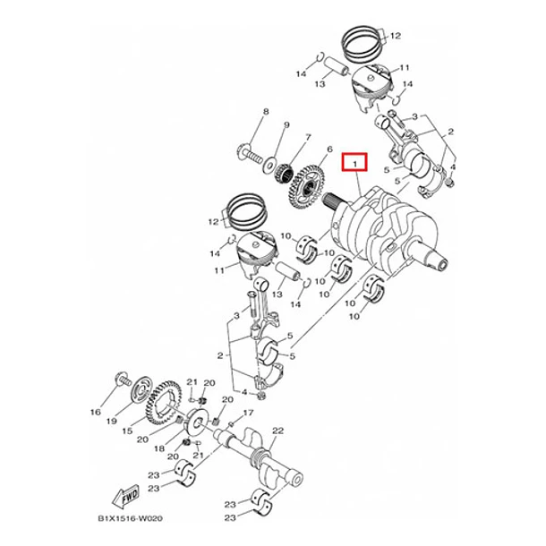 Cigüeñal Yamaha R3 R3a Mt03 Mt03a Original