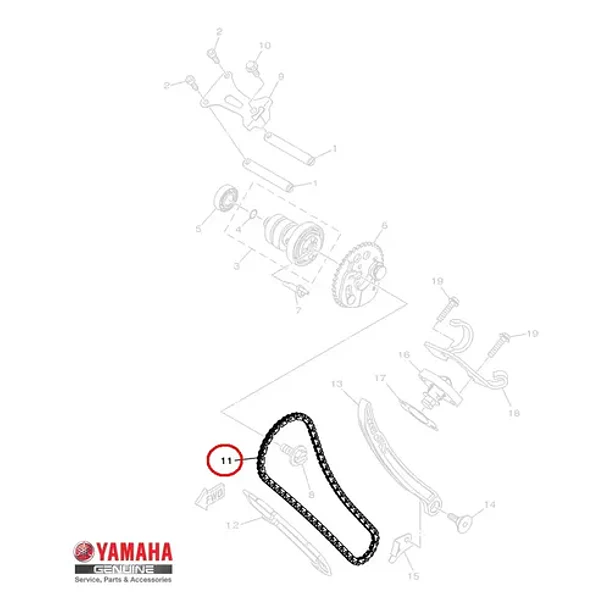 Cadenilla De Distribución Yamaha R15 V3 V4 Original