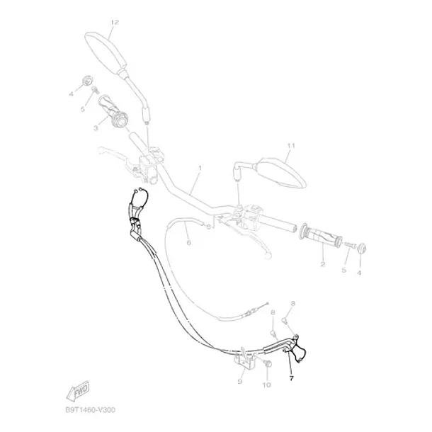 Cable Piola De Acelerador Yamaha Mt03a Original