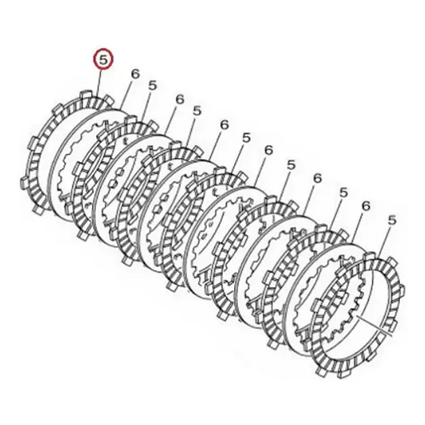 Kit Discos De Embrague X7 Yamaha R3 R3a Mt03 Mt03a Original 4