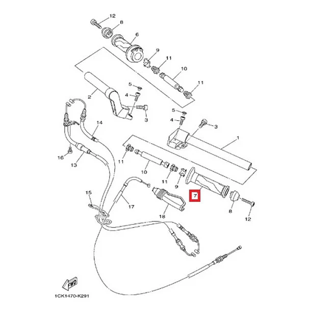 Puño Empuñadura Izquierda Yamaha R15 V1 V2 V3 V4 Original 3