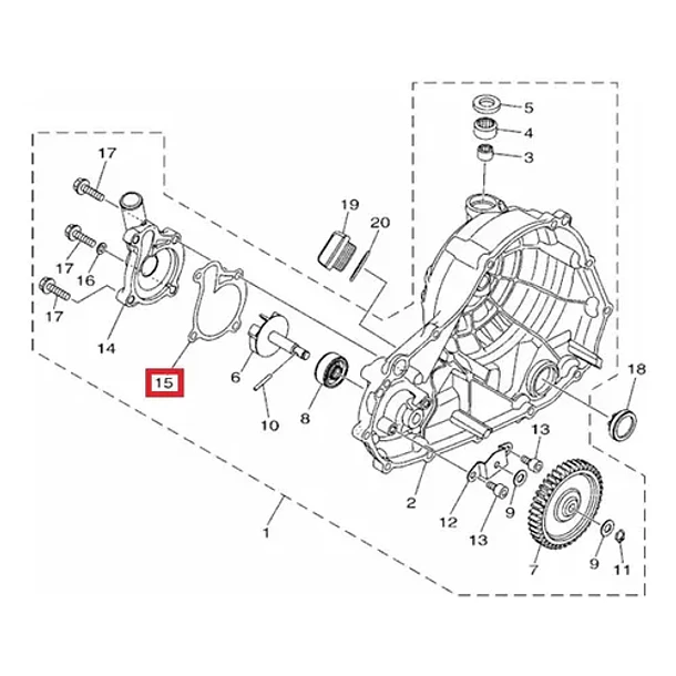Empaquetadura Bomba De Agua Yamaha R3/a Mt03/a Original 3