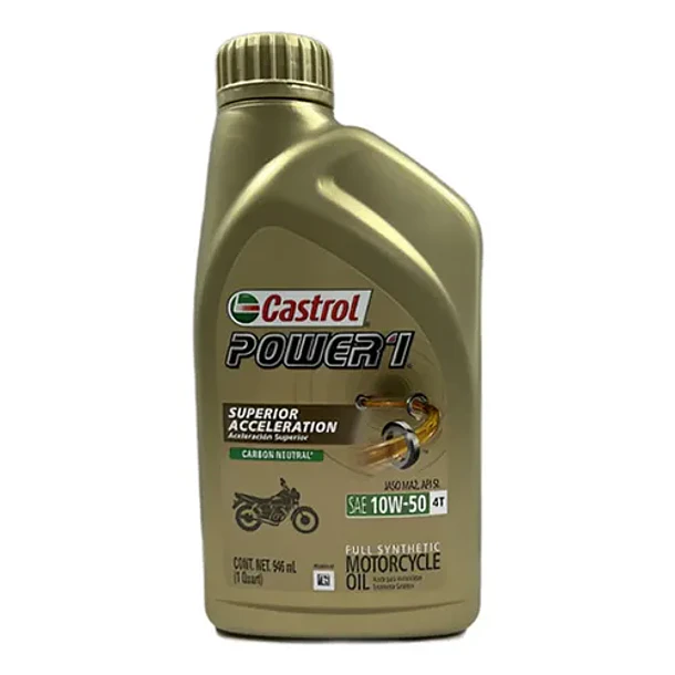Aceite para motor Castrol sintético 10W-50 para moto/cuatriciclo de 1 unidad x 946mL