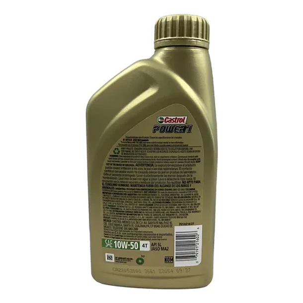 Aceite para motor Castrol sintético 10W-50 para moto/cuatriciclo de 1 unidad x 946mL