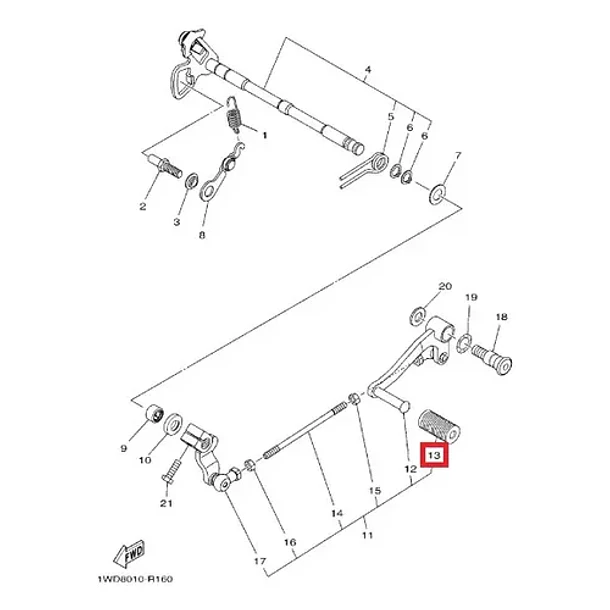 Funda De Goma Para Pedal De Cambios R3/a Mt03/a Original 4