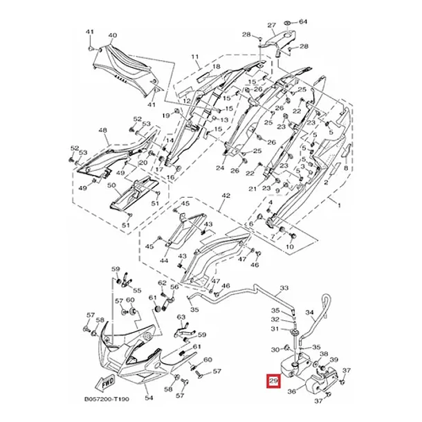 Depósito Refrigerante Coolant Yamaha R3/a Mt03/a Original 3