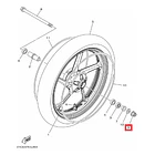 Tuerca Autocierre Eje Rueda Del. Yamaha R3/a Mt03/a Original 5