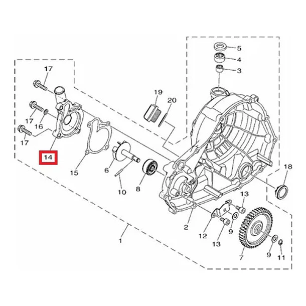 Tapa De Bomba De Agua Yamaha R3 R3a Mt03 Mt03a Original 4