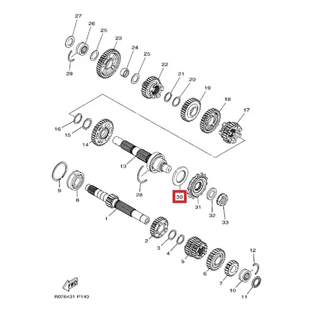 Reten Piñon De Ataque Yamaha R3a Mt03a Original 6