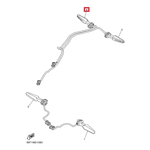Intermitente Trasero Derecho Yamaha Mt03a Original 3