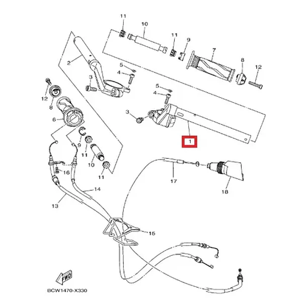 Semi Manillar Izquierdo Yamaha R15 V4 Original 5