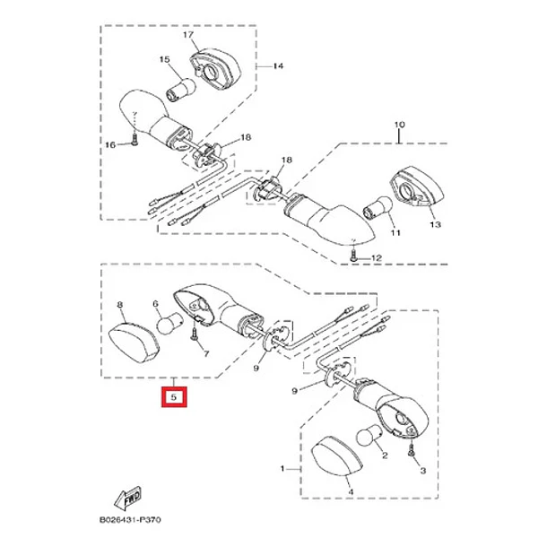 Intermitente Delantero Derecho Yamaha R3a Original 4