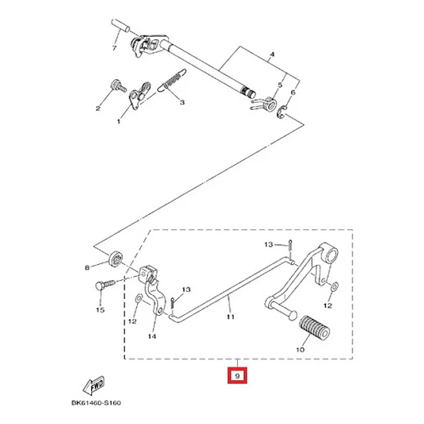 Pedal Palanca De Cambio Completo Yamaha R15 V3 Original 4