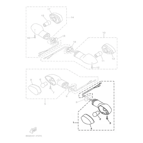 Intermitente Delantero Izquierdo Yamaha R3a Original 4