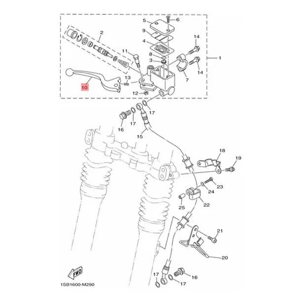 Manilla De Freno Yamaha Xtz 125 Original 4