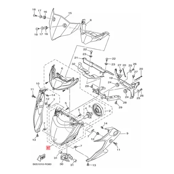 Foco Faro Delantero Yamaha Mt03 Original 4