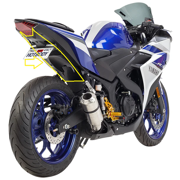 Tapa Guardabarros Fango Trasero Yamaha R3/a Mt03/a Original 3