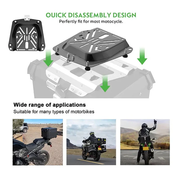 Maleta Top Case Aluminio Moto 65l X-series + Respaldo 7