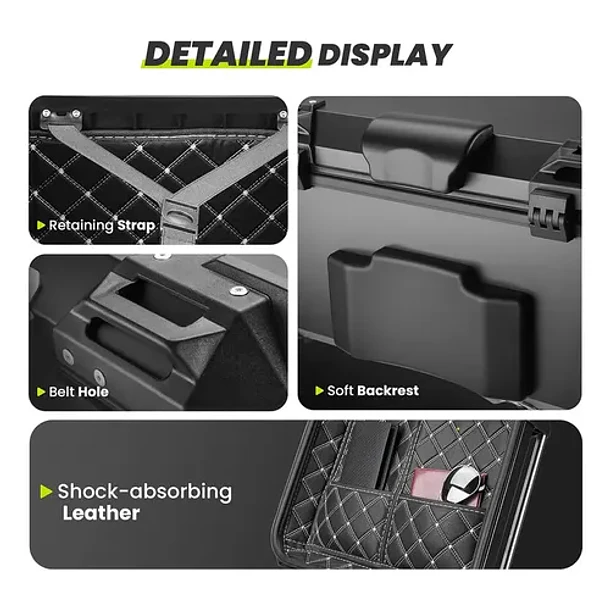 Maleta Top Case Aluminio Moto 65l X-series + Respaldo 6