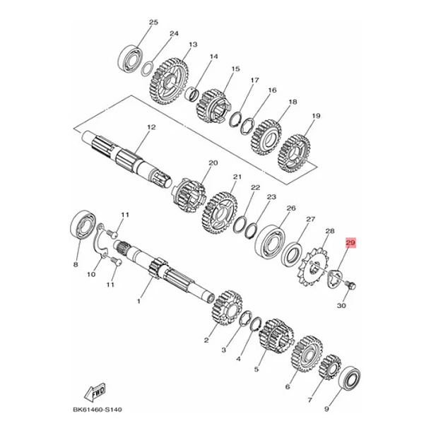 Seguro De Piñón De Ataque Yamaha R15 V2/3/4 Fzn150 Original 4