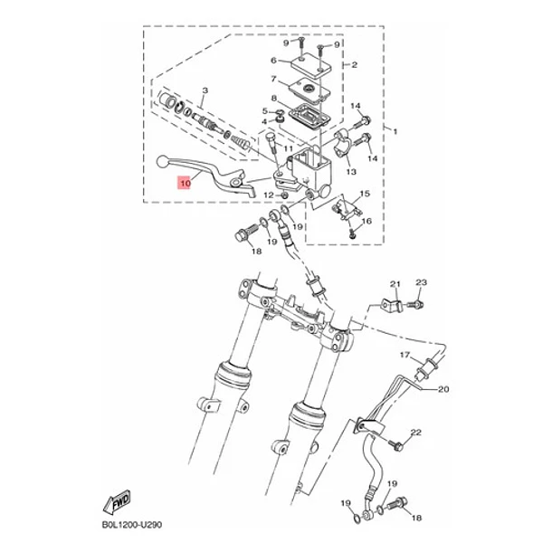 Manilla De Freno Yamaha Xtz 150 Original 4