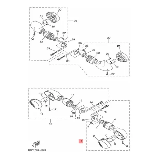 Intermitente Delantero Izquierdo Yamaha R15 V3 Original 5