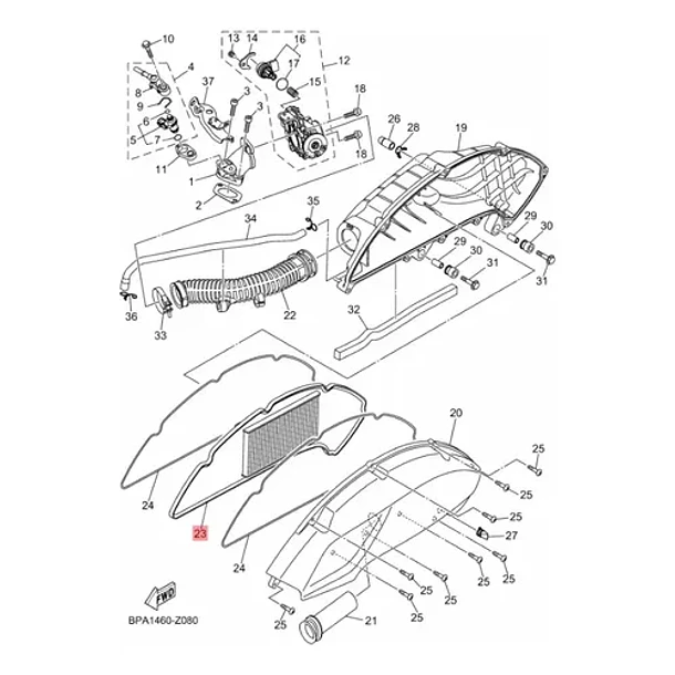 Filtro De Aire Yamaha Nmax 155 2021 - Original 3