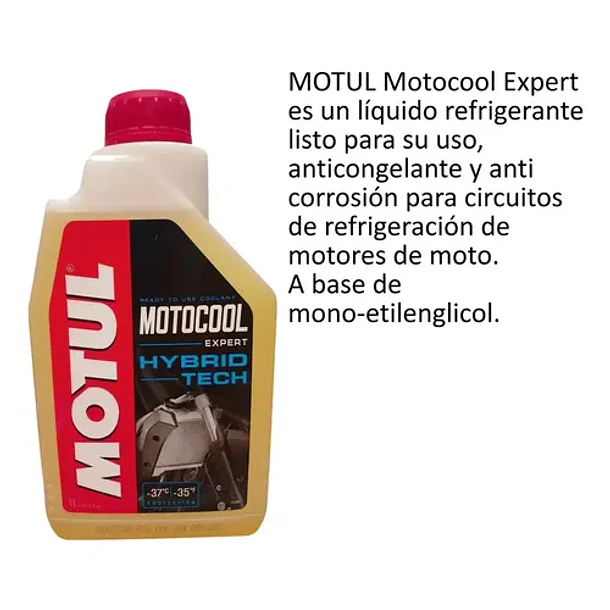 Refrigerante Motocool Expert 1l Motul Hybrid Tech Amarillo 6