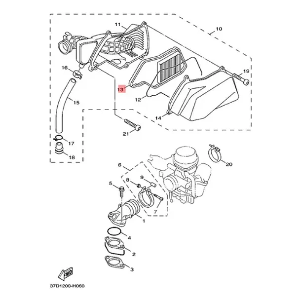 Filtro De Aire Yamaha Yw125 Original 4