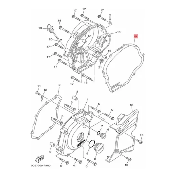 Empaquetadura Tapa Embrague Yamaha Ybr125 Xtz125 Original 3
