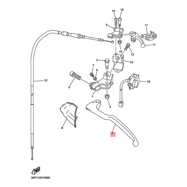 Manilla De Embrague Yamaha Yz250 F/fx Yz450fx Original 5