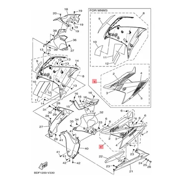 Carenado Lateral Frontal Izquierdo Yamaha R15 V3 Original 4